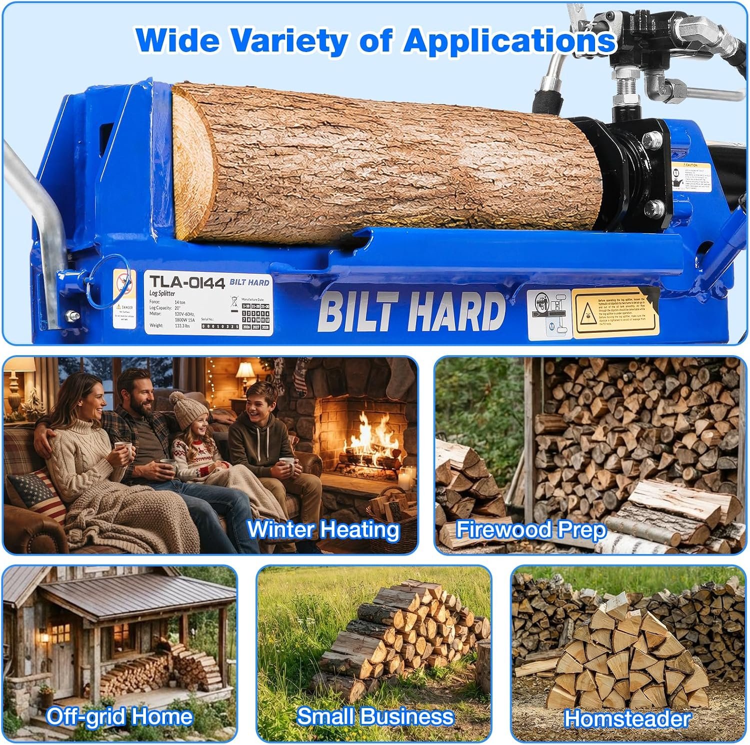 BILT HARD 27-Ton Towable Gas Log Splitter - Image 7
