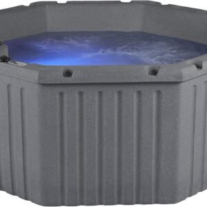 Aqualife by Strong Spas Invi 5 Person Rigid Resin Hot Tub Spa, 11 Jets, 2BHP 2-Speed Pump, Stainless Steel Heater, 120V Plug & Play, Full Foam Insulation, 4 Season Outdoor, LED, Cover and Filter