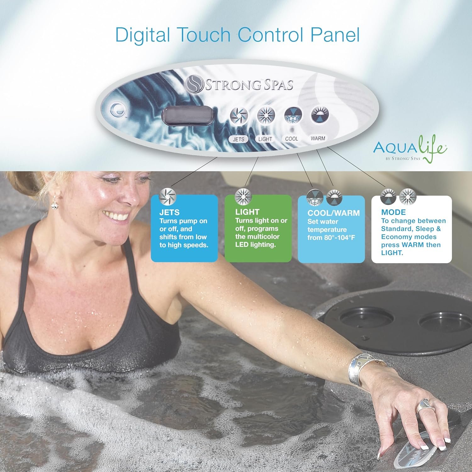 Aqualife Current Outdoor Hot Tub, Free Extras, Fits 4-Adults, Plug and Play Spa, Free Cover Included - Image 5