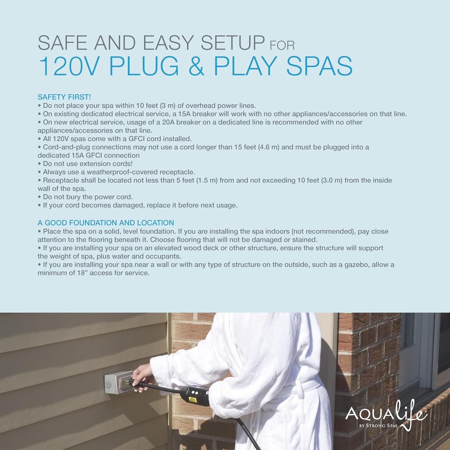 Aqualife by Strong Spas Invi 5 Person Rigid Resin Hot Tub Spa, 11 Jets, 2BHP 2-Speed Pump, Stainless Steel Heater, 120V Plug & Play, Full Foam Insulation, 4 Season Outdoor, LED, Cover and Filter - Image 11