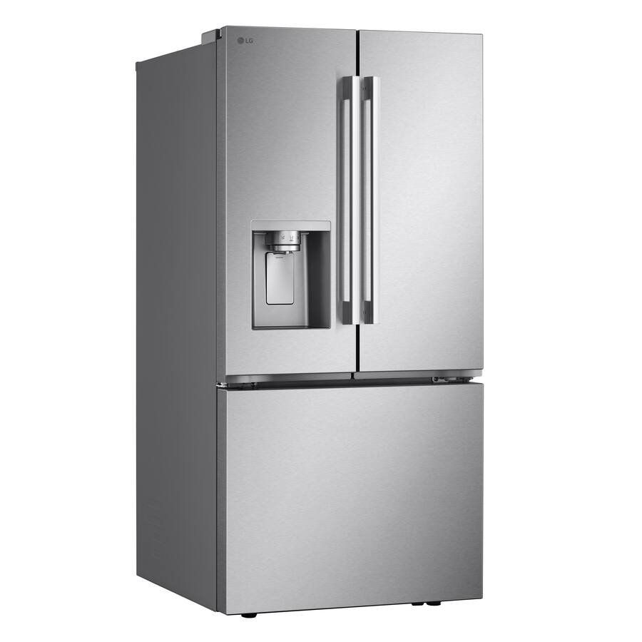 LG - 33-in Wide Standard-Depth MAX 24.5 Cu. Ft. Smart French Door Refrigerator with Dual Ice - Stainless Steel