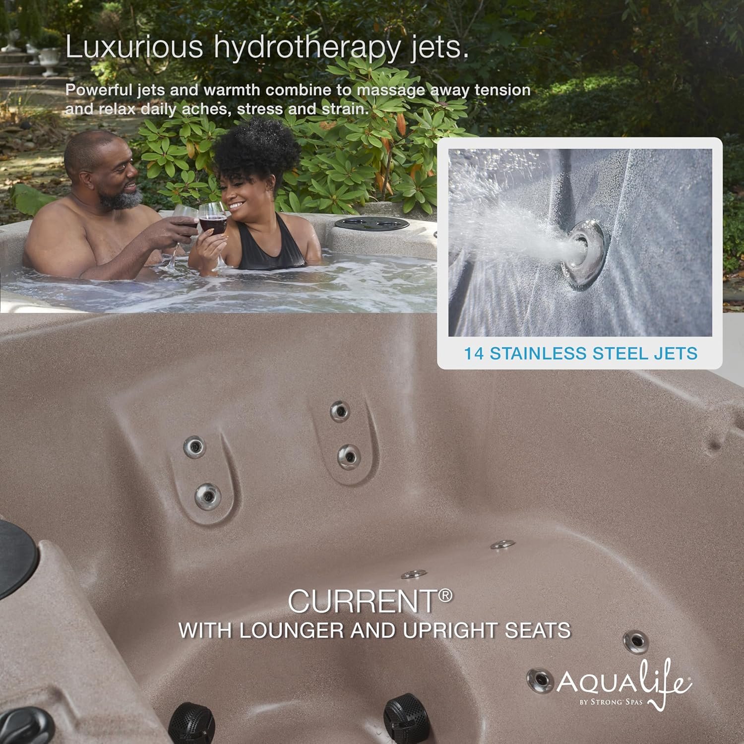 Aqualife Current Outdoor Hot Tub, Free Extras, Fits 4-Adults, Plug and Play Spa, Free Cover Included - Image 6