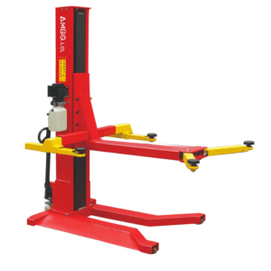 Amgo SML-7 Single Post Car Lift - 7,000 lb Side View No Car Lifting