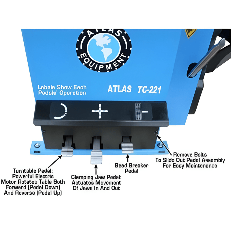 Atlas TC221 Rim-Clamp Tire Changer – 110V - Image 15