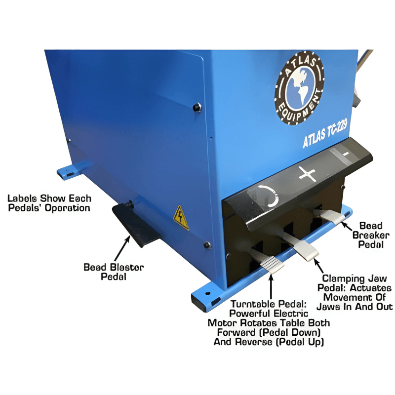 Atlas TC229 Tire Changer with WB41 Computerized Wheel Balancer – Combo 5 - Image 15