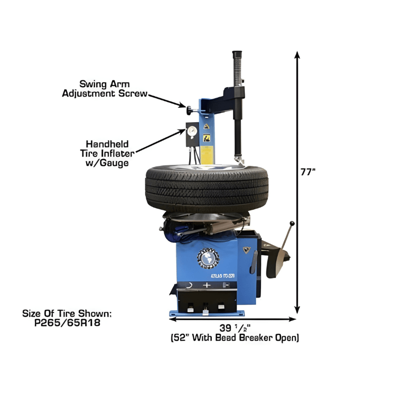 Atlas TC229 Tire Changer with WB41 Computerized Wheel Balancer – Combo 5 - Image 4