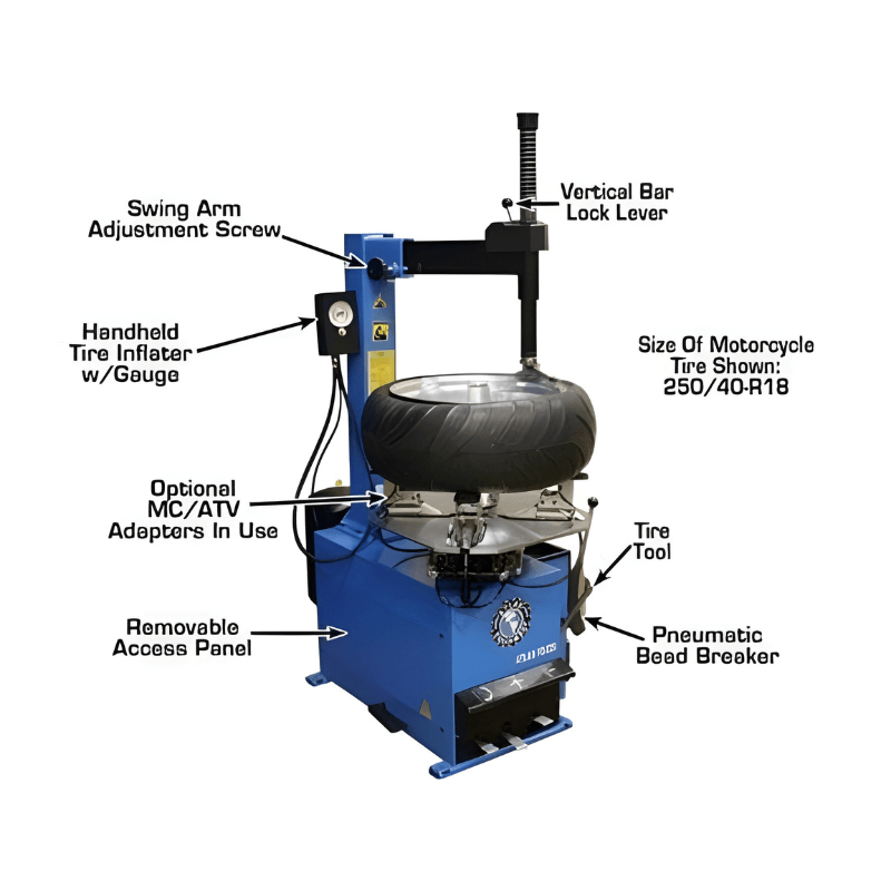 Atlas TC229 Tire Changer with WB41 Computerized Wheel Balancer – Combo 5 - Image 7