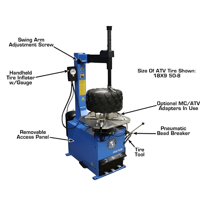 Atlas TC229 Tire Changer with WB41 Computerized Wheel Balancer – Combo 5 - Image 3