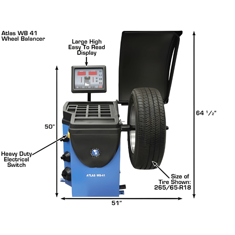 Atlas TC229 Tire Changer with WB41 Computerized Wheel Balancer – Combo 5 - Image 27