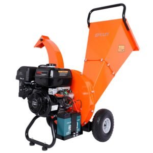 C40E 4" Wood Chipper, Easy Key Start, 9HP 274cc Gas Powered Engine, 4 inch Max Branch Capacity, Heavy Duty Shredder Mulcher with Electric Start