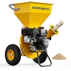 Heavy-Duty Gas Powered Wood Chipper Shredder, 7.0HP 212cc 3-in-1 Forestry Mulcher, 3" Max Capacity Branch Shredder, Includes 2.0-Bushel Collection Bag
