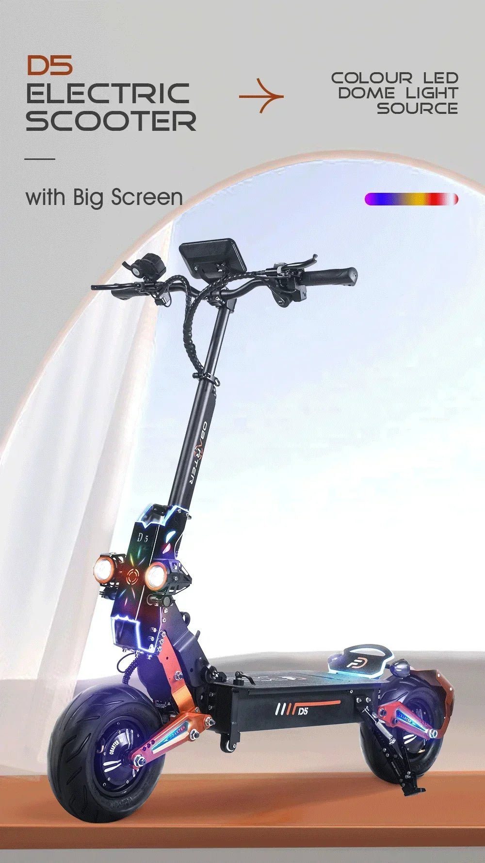 Obarter D5 Electric Scooter - 5000W, 70km/h Max Speed, Removable Battery - Image 7