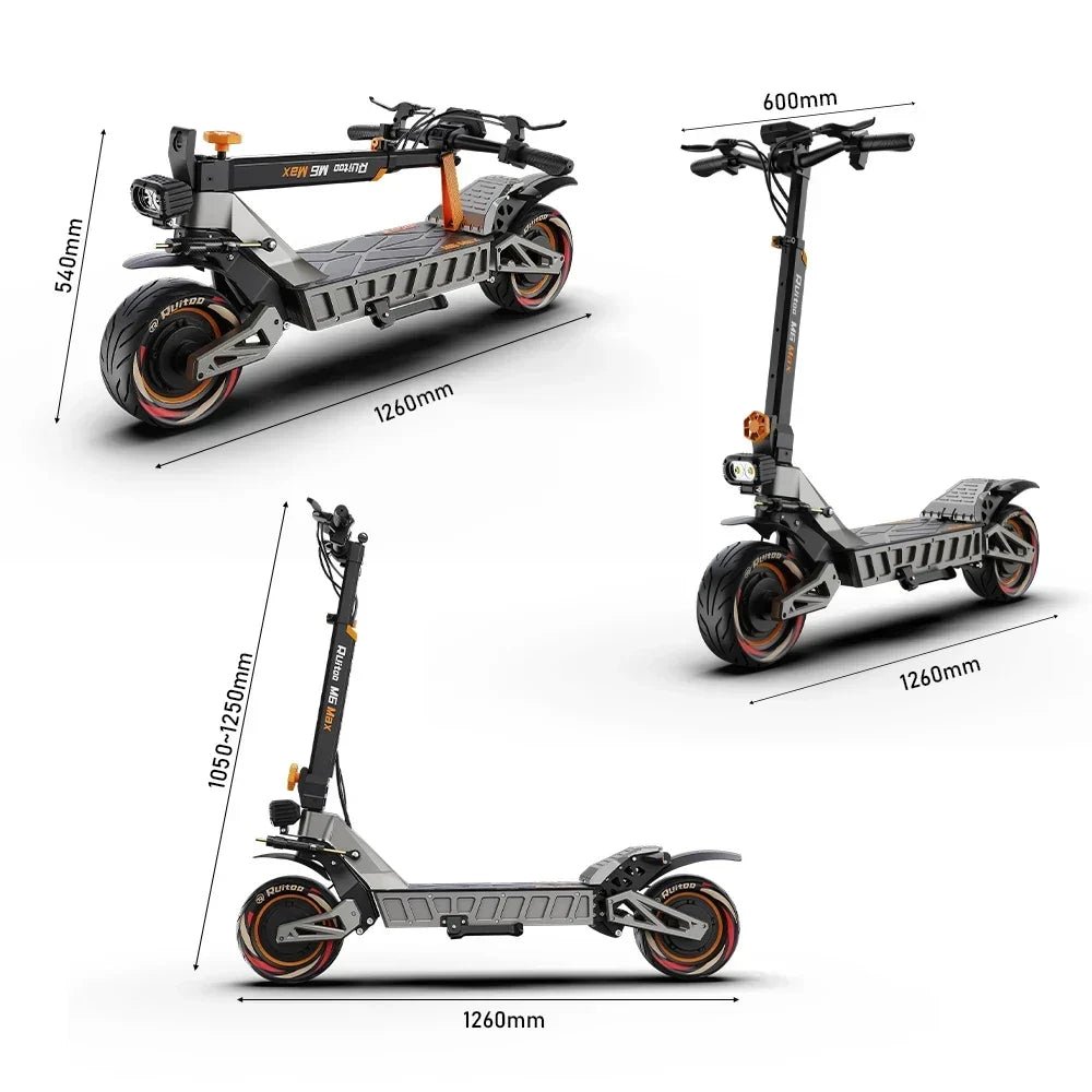 M6Max Dual Motor 5600W Electric Scooter - Fast & Foldable 11 Inch - Image 4