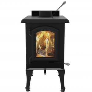 J.A. Roby Supero PBSU Wood Stove – 500–1,800 Sq. Ft., EPA 2020 Certified, Metallic Black