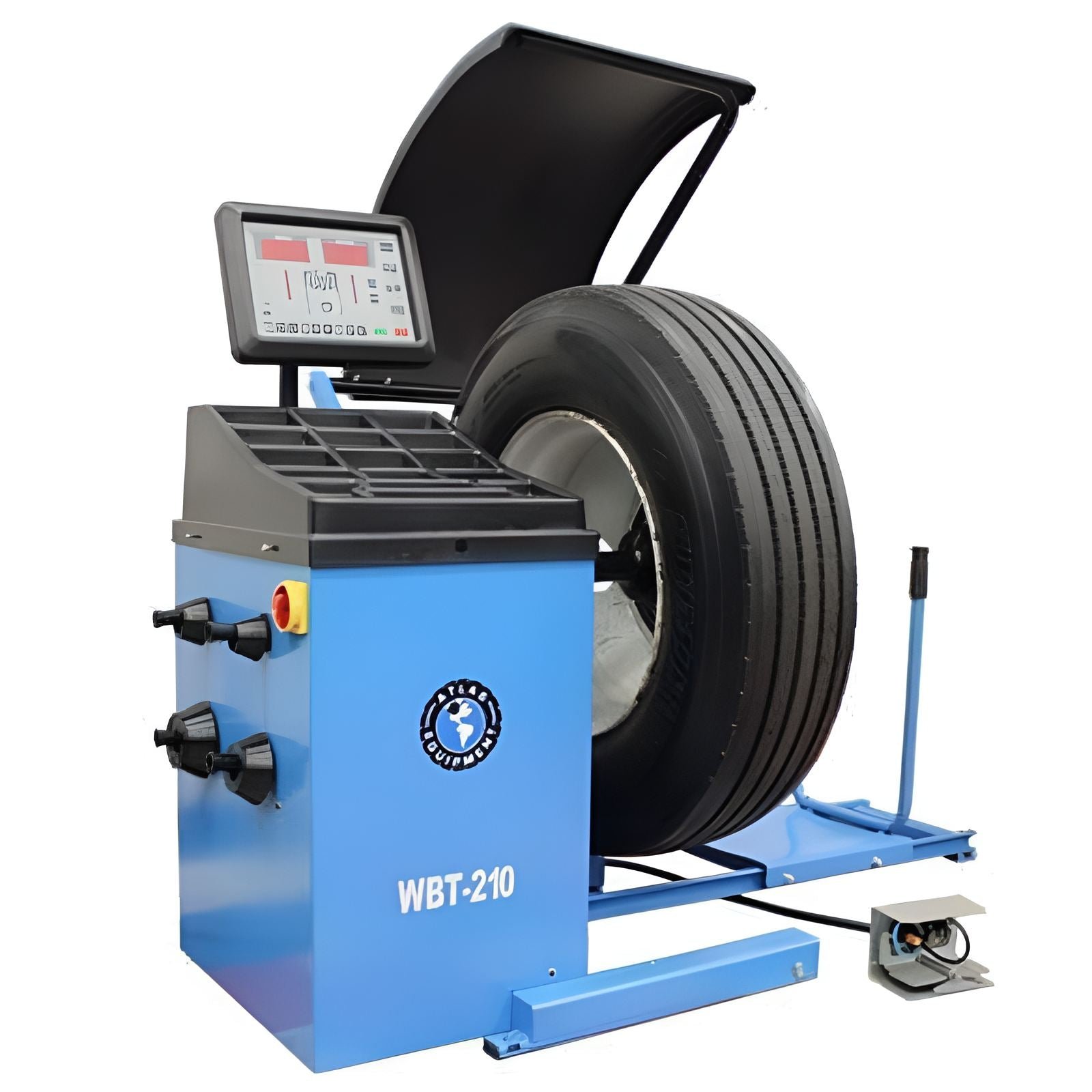 Atlas WBT-210 Heavy Duty Truck Wheel Balancer with Pneumatic Wheel Lift – 220V