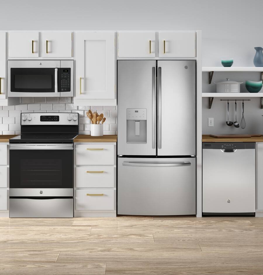 GE - 1.6 Cu. Ft. Over-the-Range Microwave with Convenience Cooking Controls - Stainless Steel
