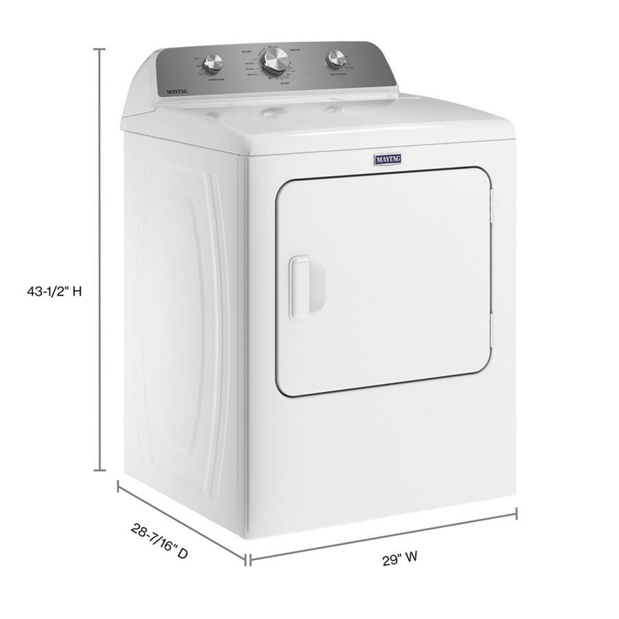 Maytag - 7.0 Cu. Ft. Electric Dryer with Wrinkle Prevent - White