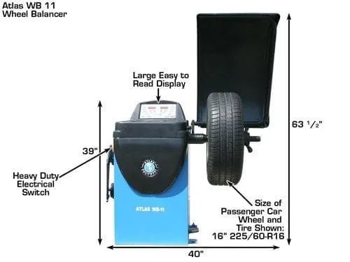 Atlas WB11 Self-Calibrating Computer Wheel Balancer - Image 2