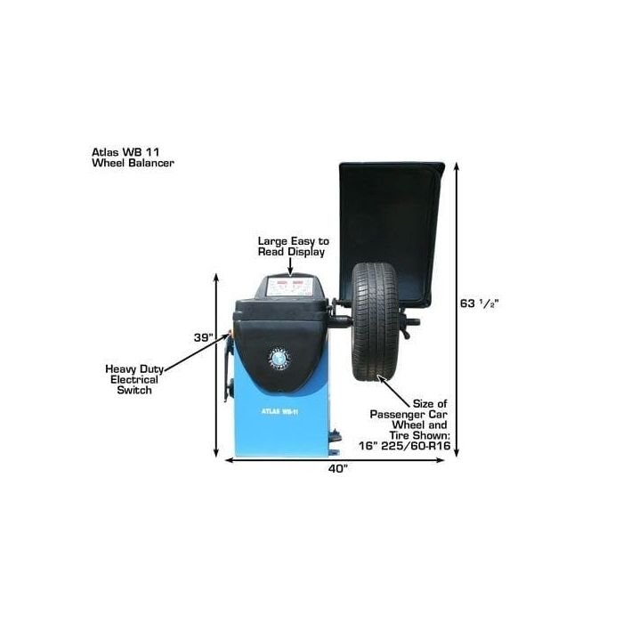 Atlas WB11 Self-Calibrating Computer Wheel Balancer - Image 5