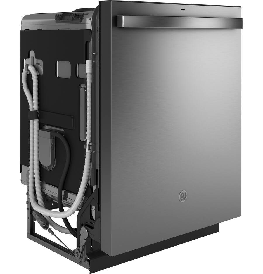 GE - 24" Top Control Built-In Stainless Steel Tub Dishwasher with 3rd Rack, Sanitize Cycle and 47 dBA - Stainless Steel