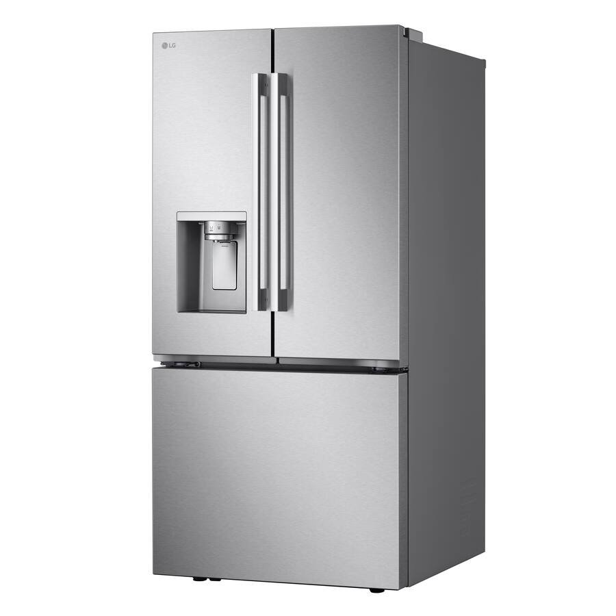 LG - 33-in Wide Standard-Depth MAX 24.5 Cu. Ft. Smart French Door Refrigerator with Dual Ice - Stainless Steel