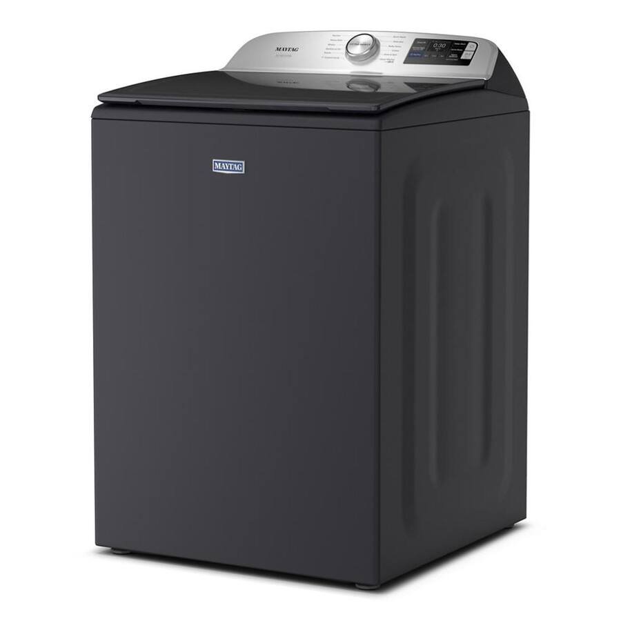 Maytag - 5.3 Cu. Ft. Pet Pro Top Load Impeller Washer with Extra Power and Sanitize Cycle with Oxi - Midnight Steel