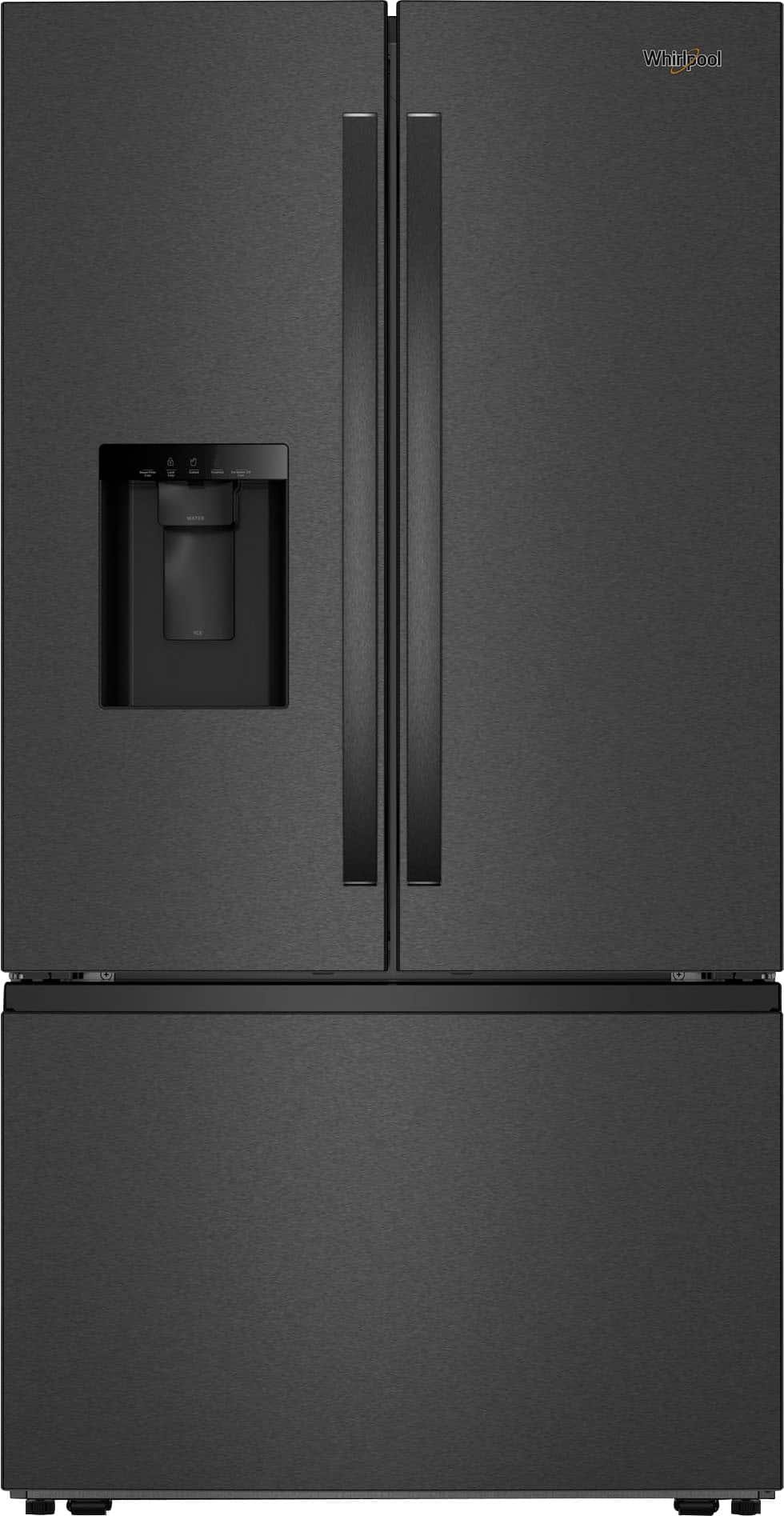 Whirlpool - 36 in. Wide 30 cu. ft. French Door Bottom Freezer Refrigerator with More space with Family-Sized Capacity - Black Stainless Steel