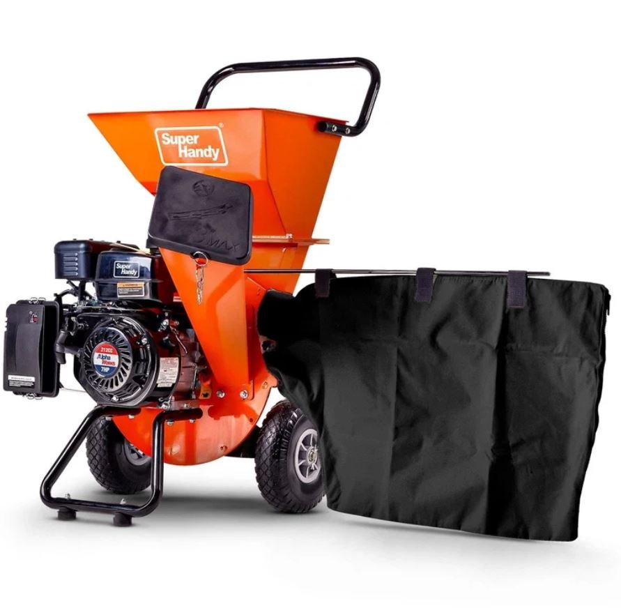 SuperHandy Wood Chipper Shredder Mulcher Heavy Duty 7HP 212cc Gas Engine