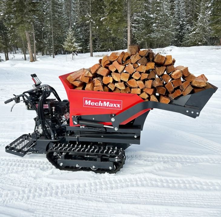 1100lbs Capacity E-Start 10HP 302cc Gas Engine Tracked Dumper Hydraulic Tipping and Lifting with Front Shovel - Image 6