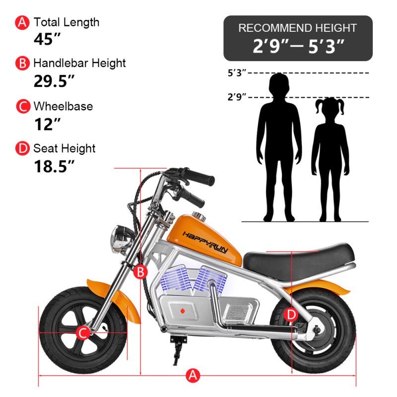 Happyrun Pulse 11 Kids Electric Motorcycle - Image 6