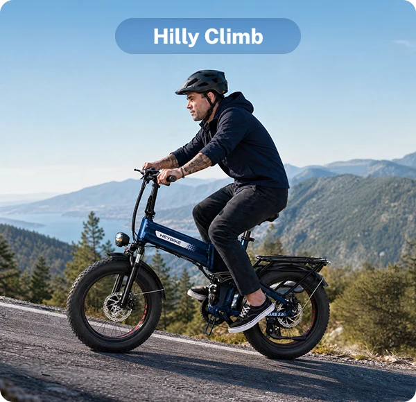 Heybike Mars 3.0 - Hilly Climb