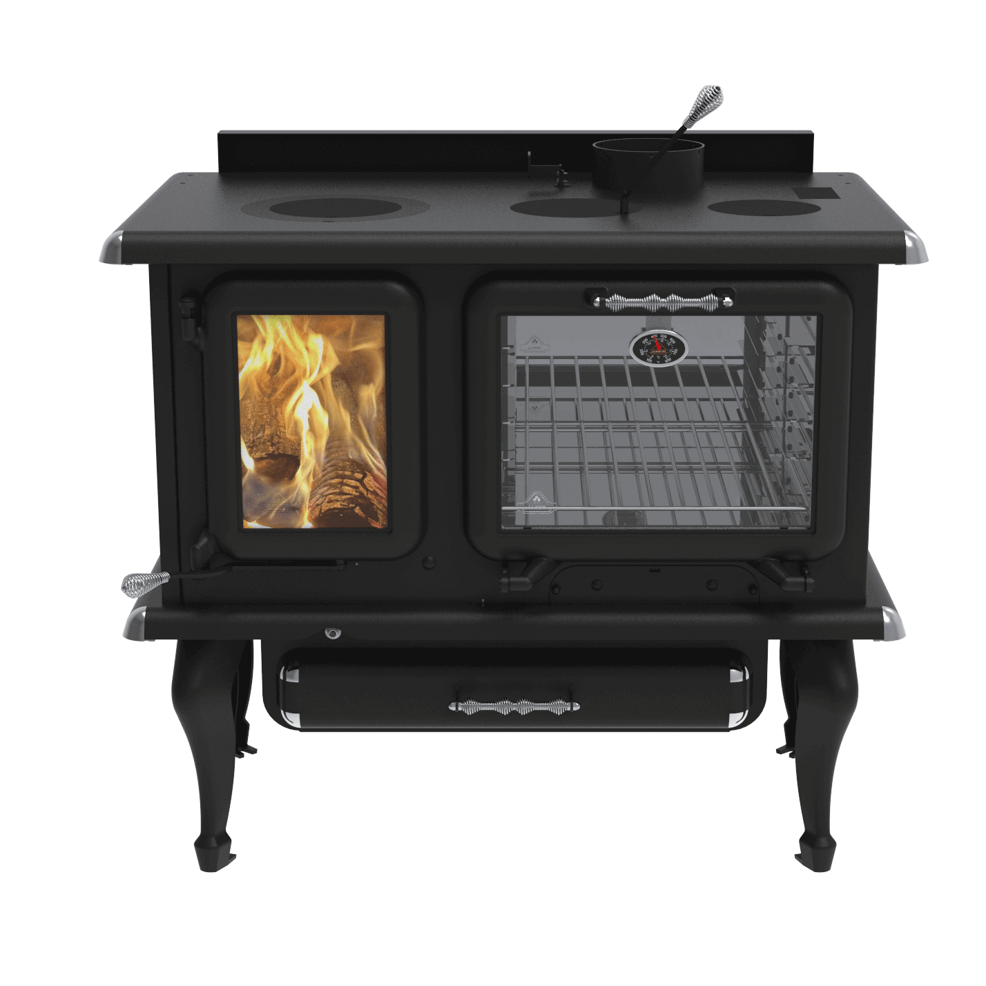 J.A. Roby Marmiton CBMA Wood Burning Cookstove – 70,000 BTU, 1,000–1,800 Sq. Ft., Built-In Oven - Image 2