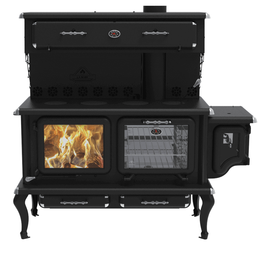J.A. Roby Newton CBNEWT Wood Burning Cookstove – 95,000 BTU, 1,000–2,500 Sq. Ft., Oven & Food Warmer - Image 2