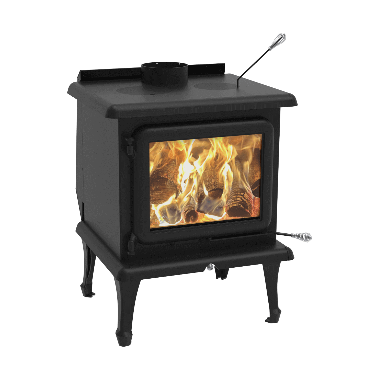 J.A. Roby Sirius PBSIN Wood Stove – 70,000 BTU, 500–1,800 Sq. Ft., EPA 2020 Certified, Metallic Black - Image 4