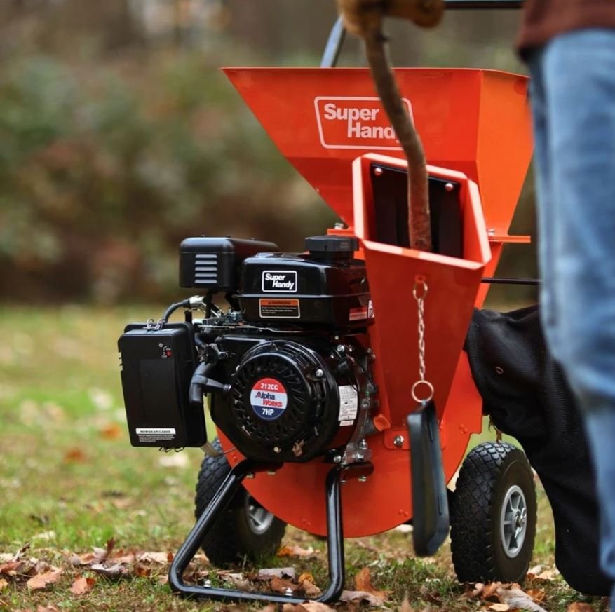 SuperHandy Wood Chipper Shredder Mulcher Heavy Duty 7HP 212cc Gas Engine - Image 4
