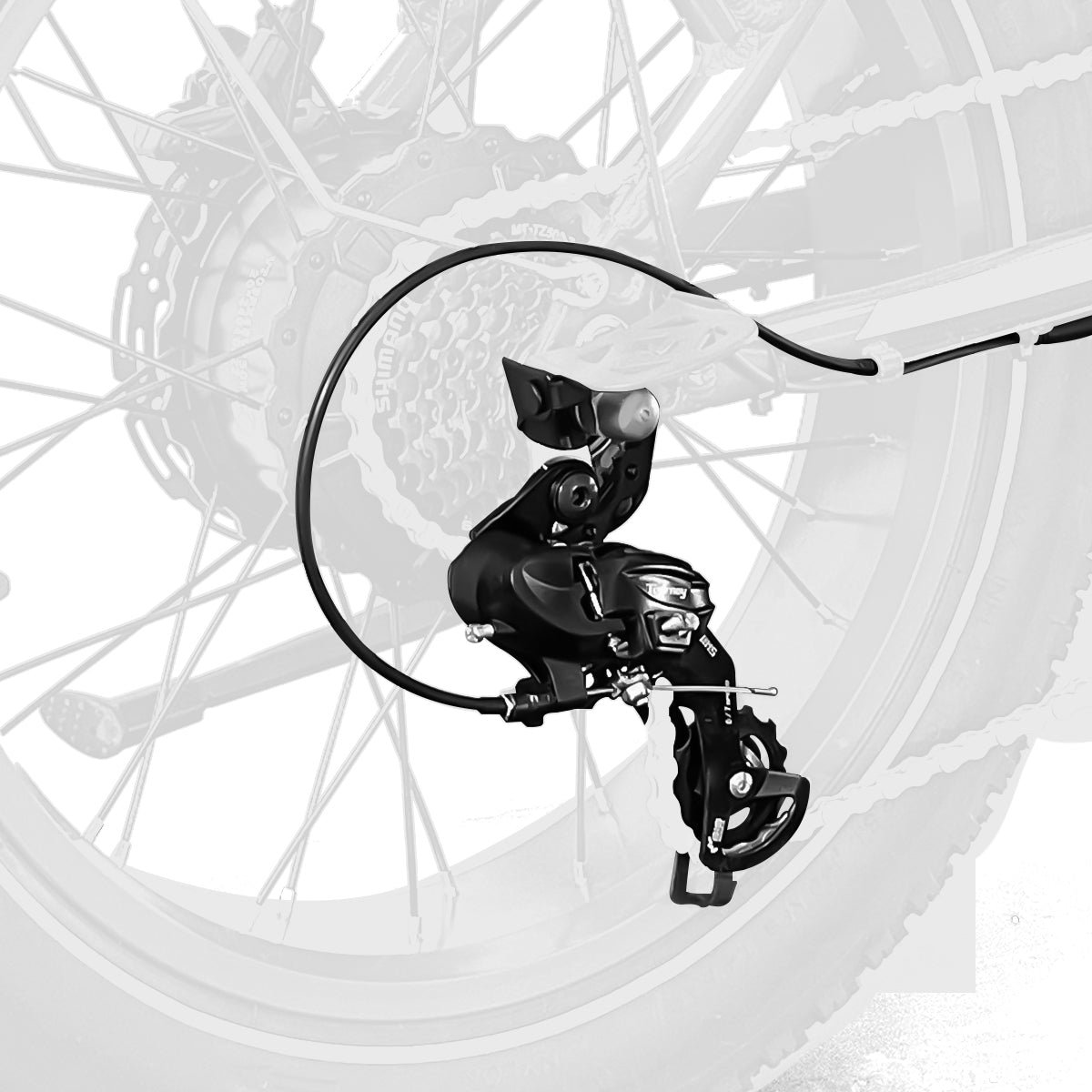 Step Through Fat Tire Electric Bike Shimano Gear 7 Speed