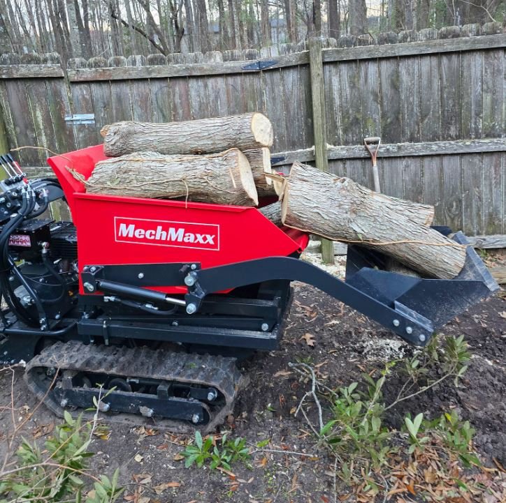 1100lbs Capacity E-Start 10HP 302cc Gas Engine Tracked Dumper Hydraulic Tipping and Lifting with Front Shovel - Image 4