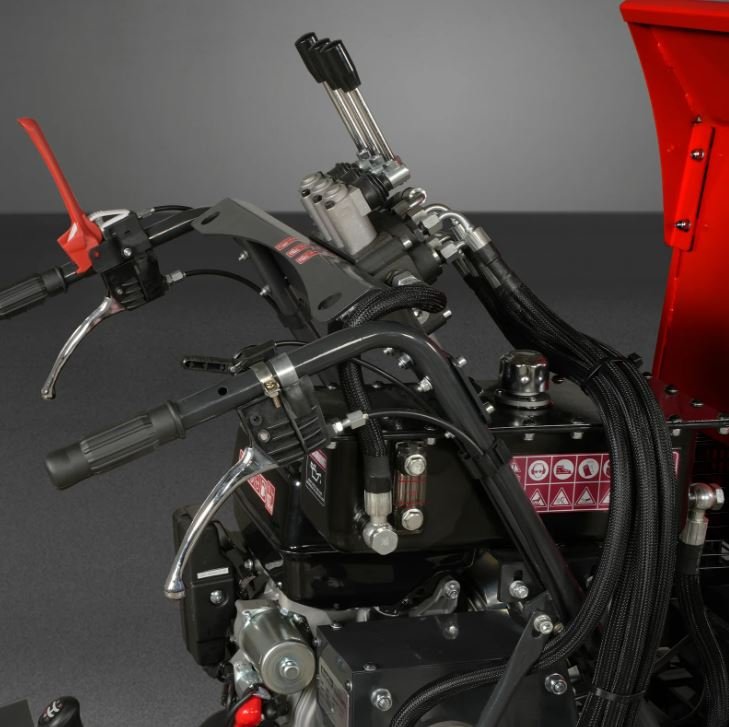 1100lbs Capacity E-Start 10HP 302cc Gas Engine Tracked Dumper Hydraulic Tipping and Lifting with Front Shovel - Image 8