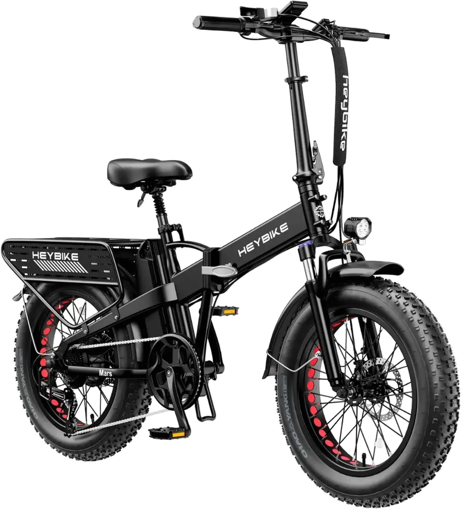Heybike Mars 2.0 Foldable Fat Tire Electric Bike – 750W Motor, 28 MPH, 45 Mile Range, Grey