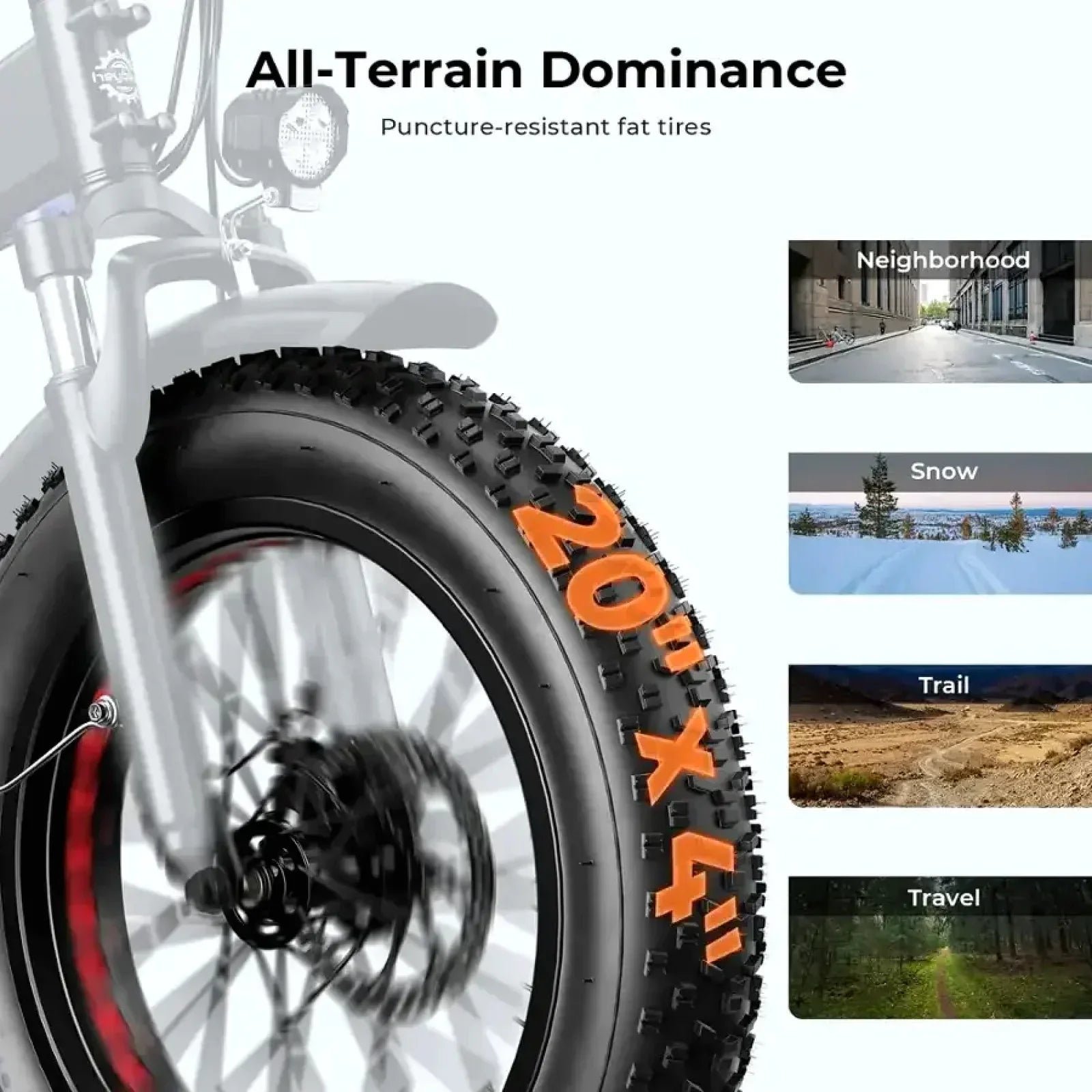 Heybike Mars 2.0 Foldable Fat Tire Electric Bike – 750W Motor, 28 MPH, 45 Mile Range, Grey - Image 6