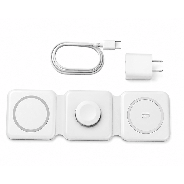 15W 3-in-1 Magnetic Wireless Charging Station Foldable Phone Charger Dock - Image 3