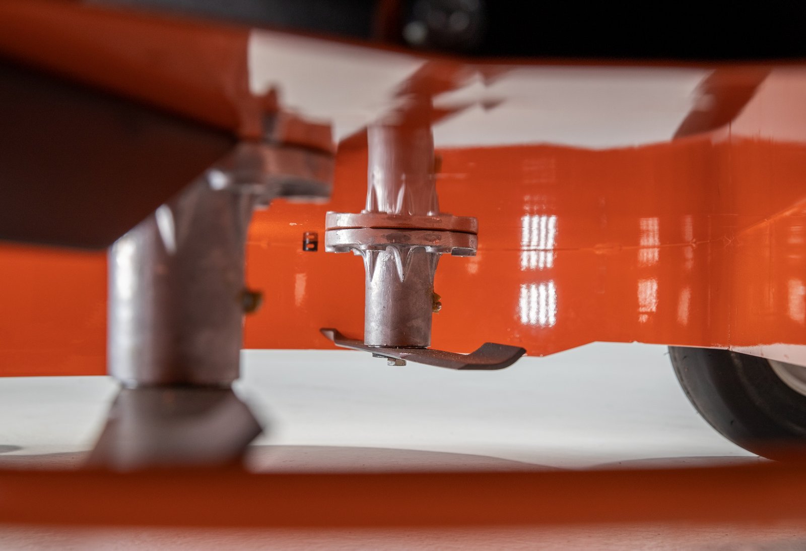 closeup of mower