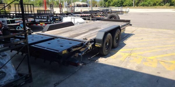 18 Foot Big Tex Black Heavy Duty Tandem Axle Equipment Trailer (14ET-18BK-MR) - Image 3