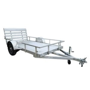 5? x 10? Aluminum Utility Trailer with Gate and Mag Wheels – 3500 lb Axle