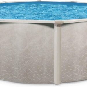 Aquarian 21ft x 52in Round Steel-Frame Above Ground Swimming Pool – Phoenix Series, DIY Outdoor Backyard Pool