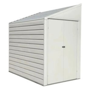 Arrow Yardsaver 4 x 7 ft. Galvanized Steel Lean-To Outdoor Storage Shed, Eggshell