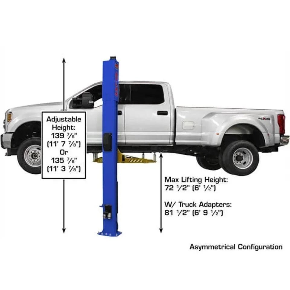Atlas Equipment Platinum PVL10 ALI Certified Commercials Overhead 10,000 lb. Capacity 2-Post Lift - Image 3
