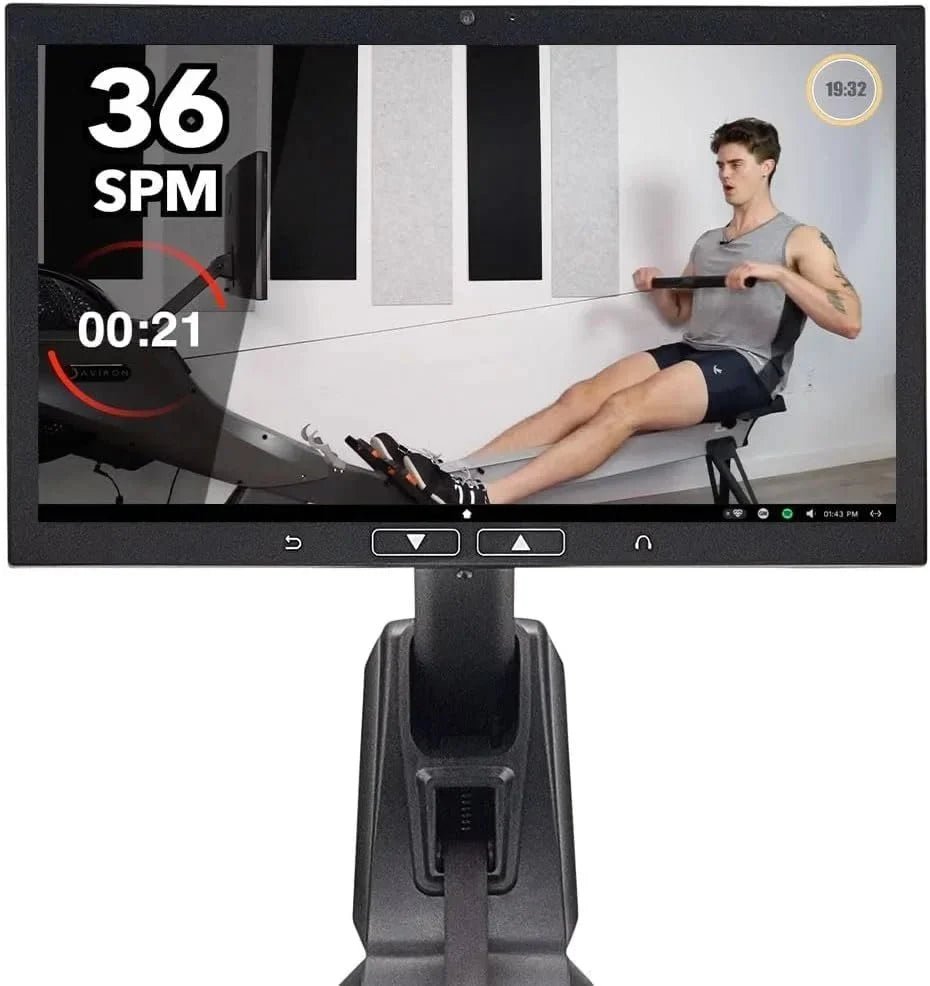 Aviron Strong Series Rower: 22? HD Touchscreen, Dual Air & Magnetic Resistances up to 100 lbs. Game-Based Workouts, Streaming, Compact Designs - Image 6