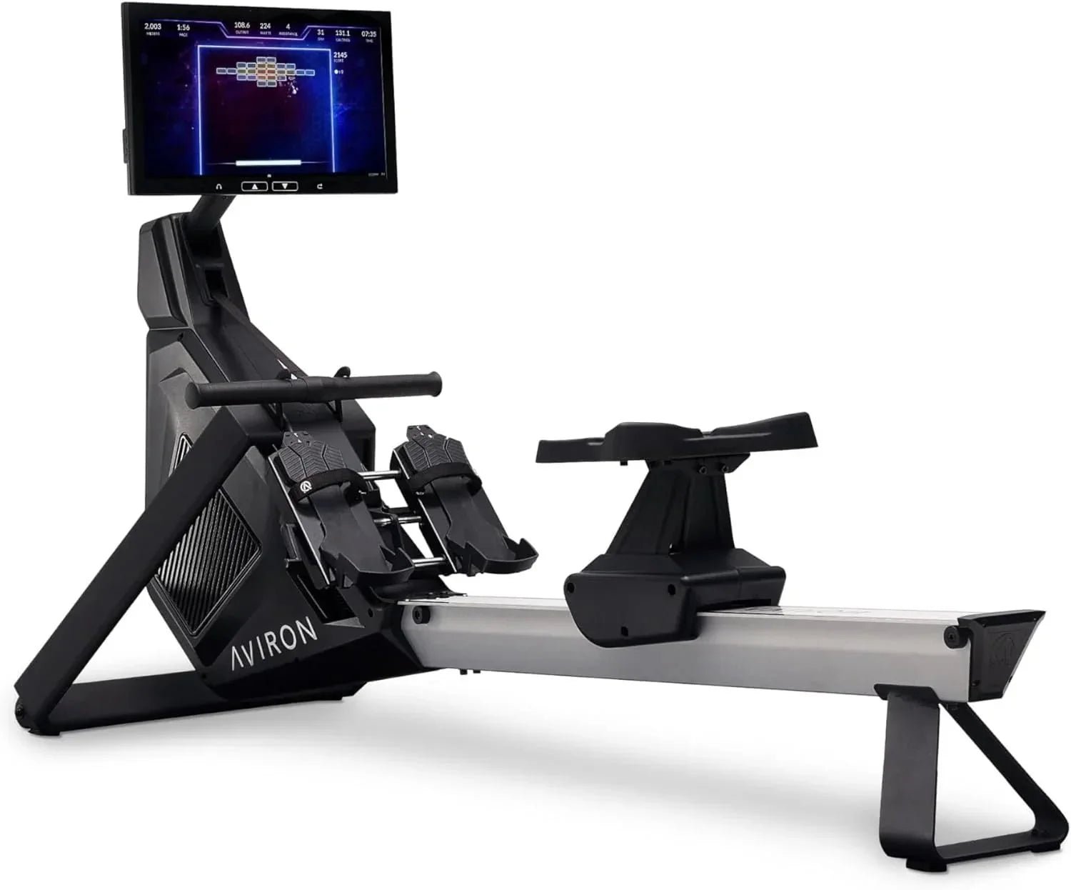 Aviron Strong Series Rower: 22? HD Touchscreen, Dual Air & Magnetic Resistances up to 100 lbs. Game-Based Workouts, Streaming, Compact Designs - Image 7