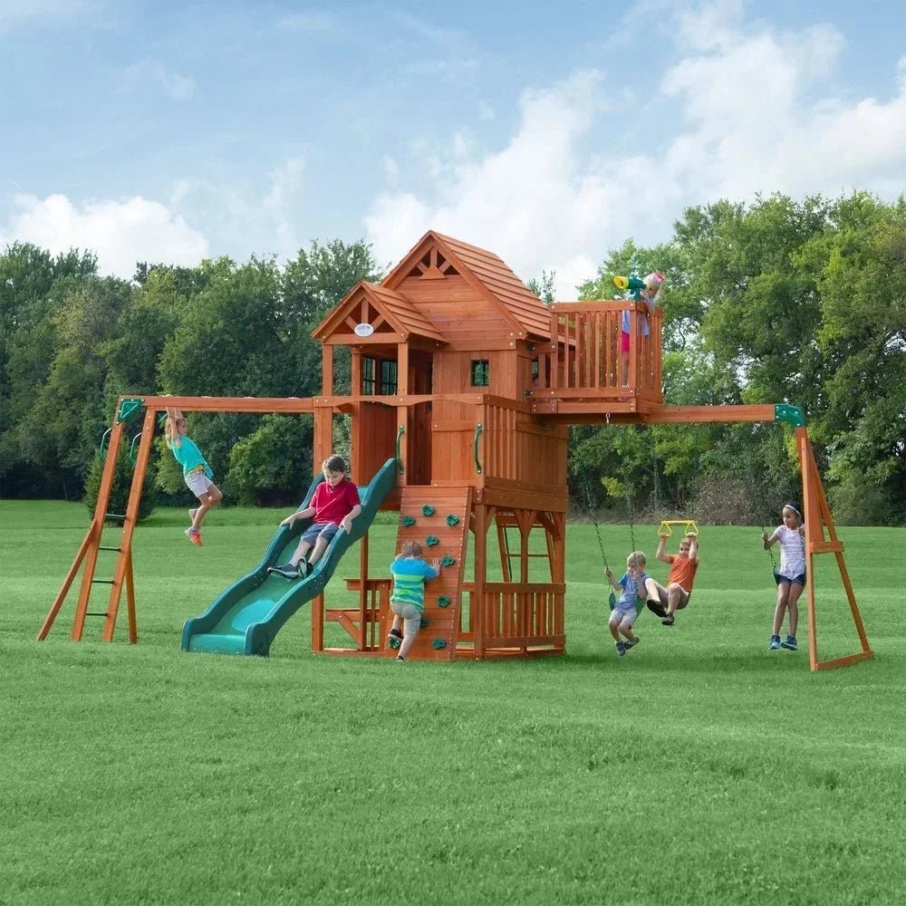 Backyard Discovery Skyfort II Cedar Wood Swing Set - Image 3